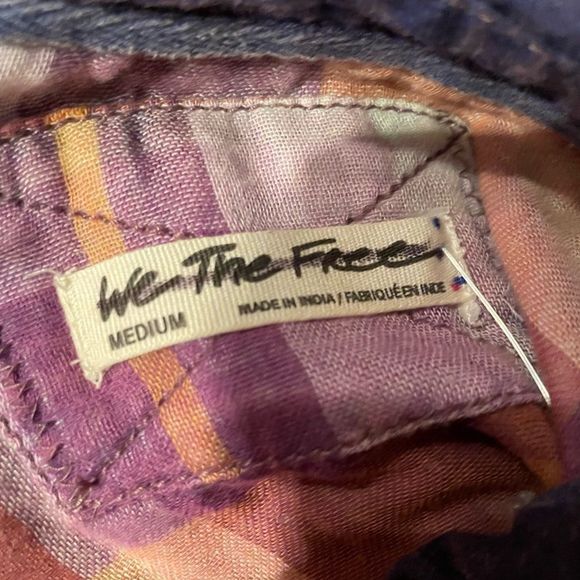 Free people Olivia Plaid  Oversized top size S and M NWOT - Picture 14 of 14